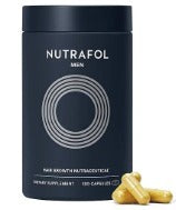 Nutrafol supplement container with capsules