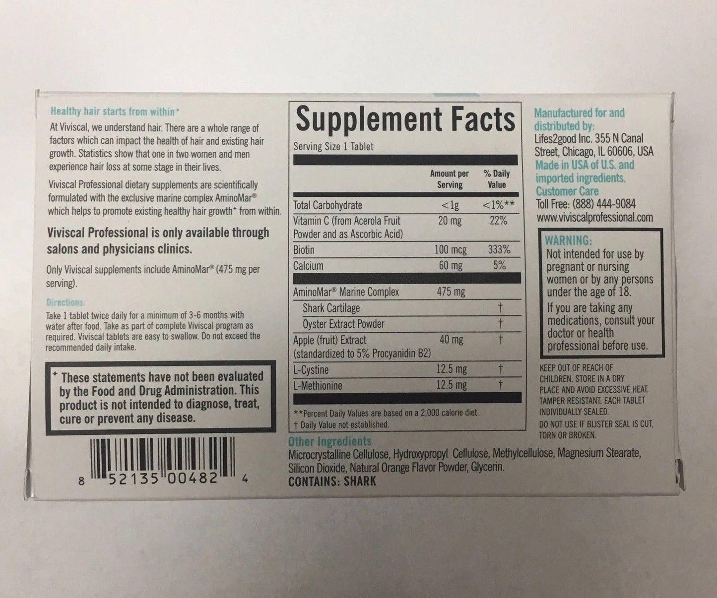 Viviscal Professional Hair Growth Supplement – 180 Tablets