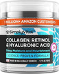 Anti-Aging Face Moisturizer with Retinol, Collagen & Hyaluronic Acid – Firming & Hydrating Cream for Women & Men – 1.7 fl oz