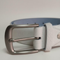 Handmade White Hair on Hide Leather – Mens White Belt for Golf & Summer Wedding