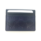 New Authentic Gucci Guccissima Dark Blue Black Leather Card Case Card Holder