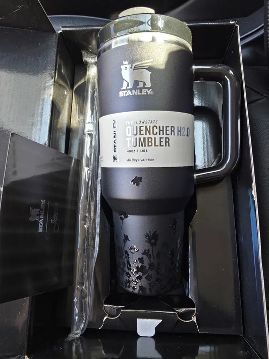Stanley The Quencher H2.0 FlowState Tumbler 40 oz – Black Insulated Travel Cup