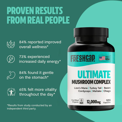 Organic Mushroom Complex Supplement Capsules