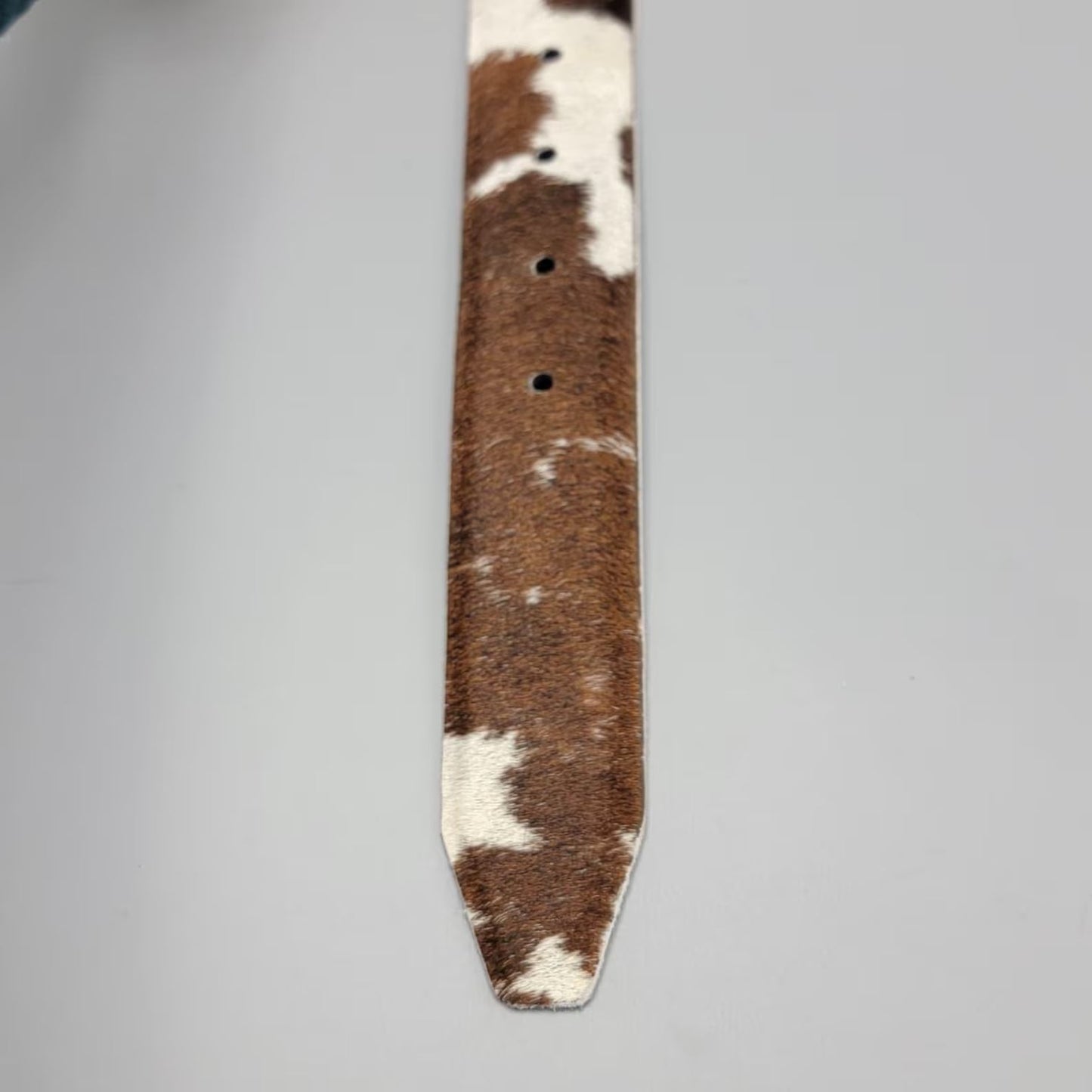 Hair On Cowhide Leather Belt – Handmade Western Rodeo Style Cow Print Belt for Men