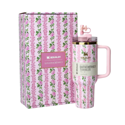 LoveShackFancy x Stanley Quencher H2.0 FlowState Tumbler 40 oz – Blooming Heirloom Limited Edition