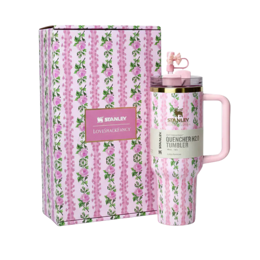 LoveShackFancy x Stanley Quencher H2.0 FlowState Tumbler 40 oz – Blooming Heirloom Limited Edition