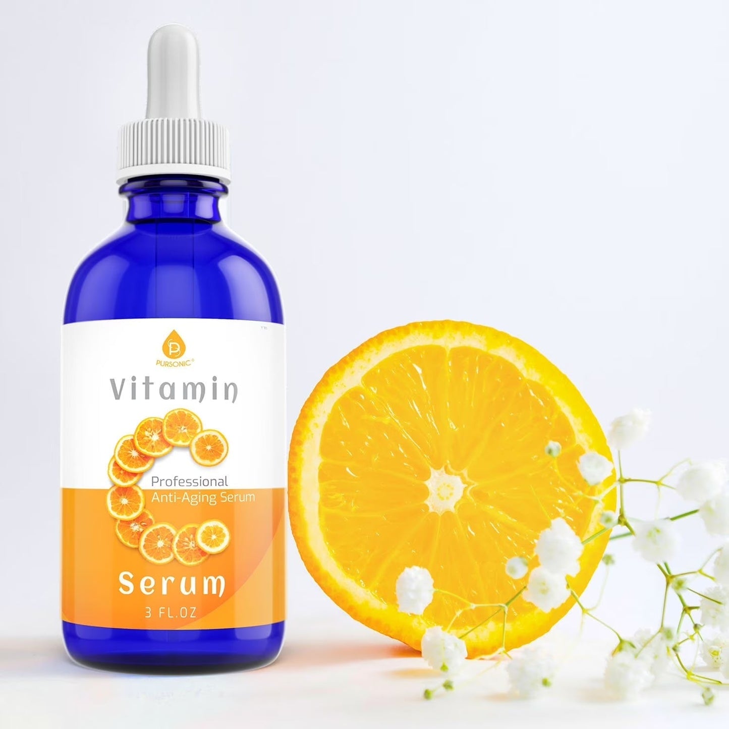 Pursonic Vitamin C Professional Anti-Aging Serum – 3 fl oz (90ml) Brightening & Skin Repair by Pursonic